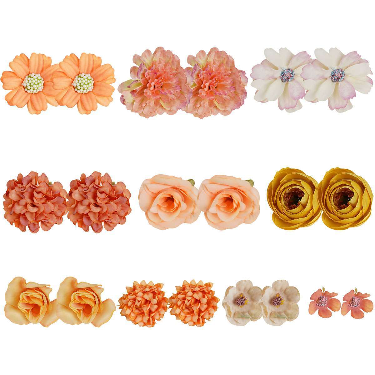 20X Womens Artificial Rose Head Flower Silk Bulk Wedding Party Decor 0.8-2.4in