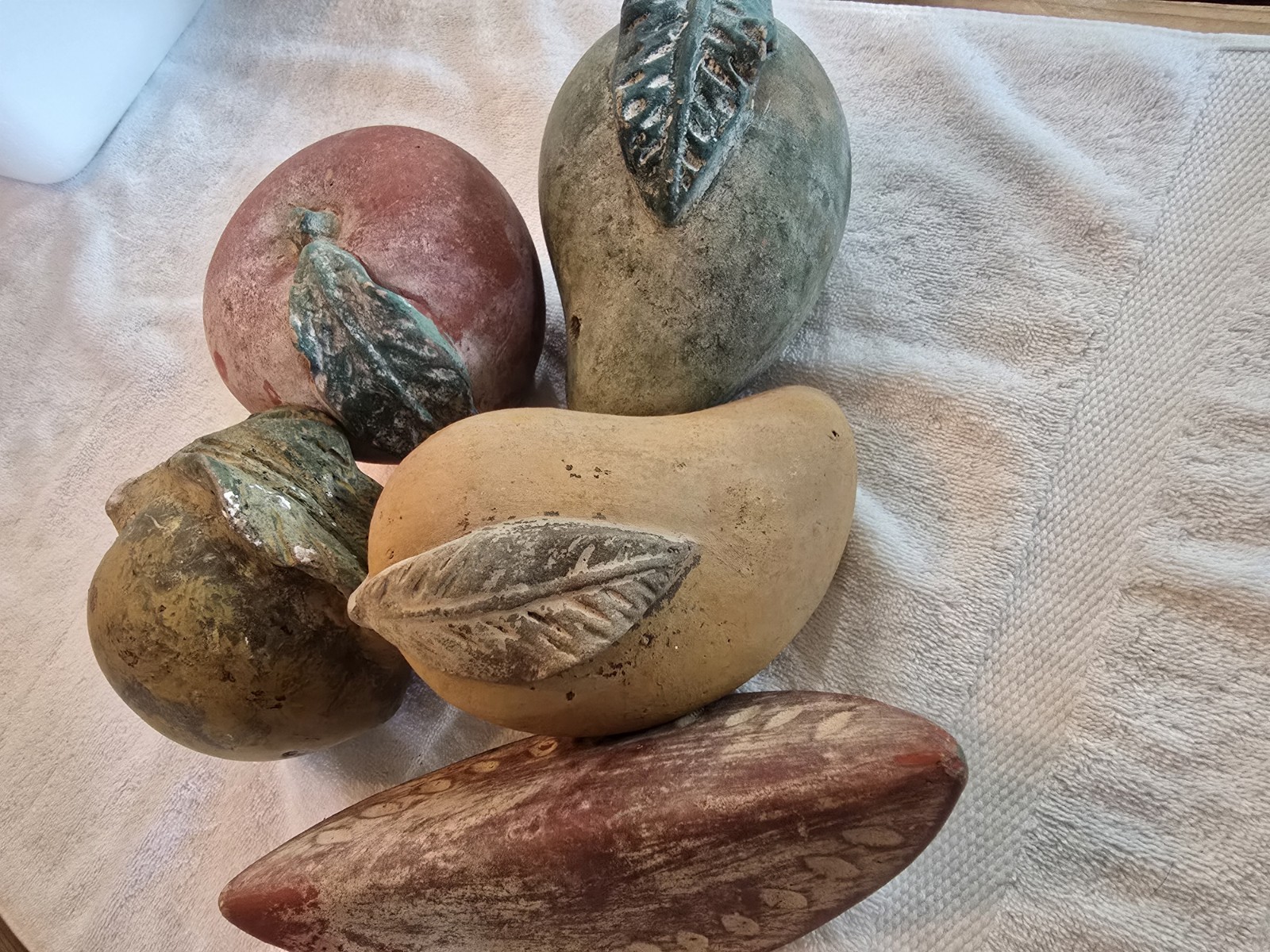Vintage Terracotta Rustic Multicolor Fruit Set of 5 Decorative Home Décor