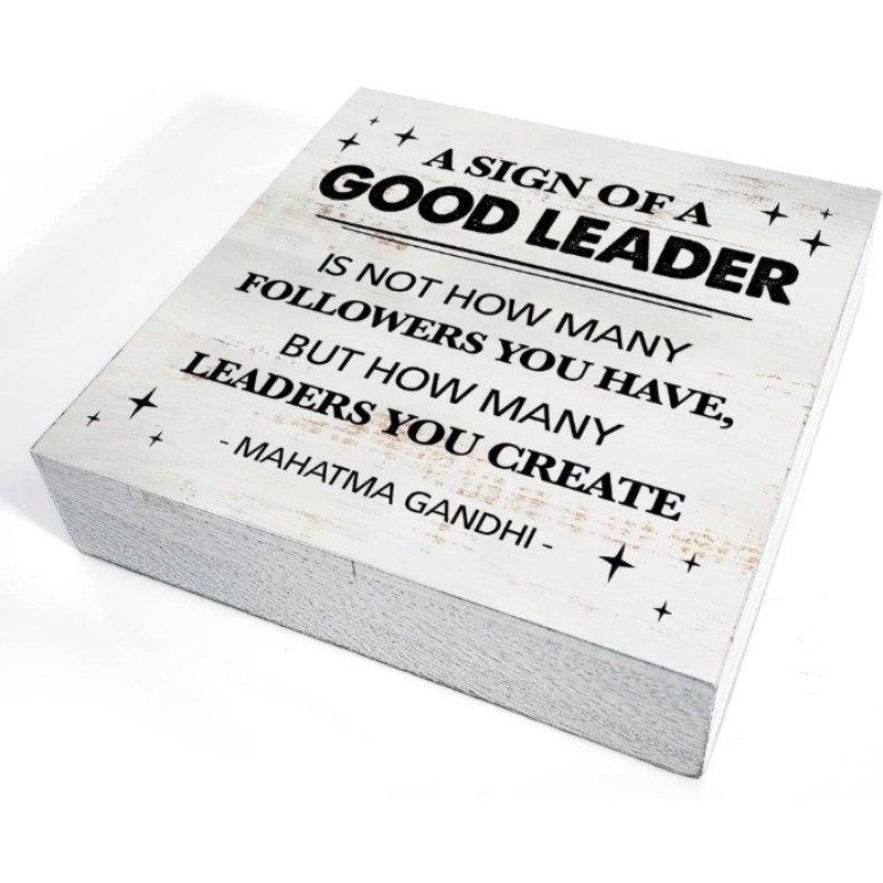 Create New Leaders Inspirational Wooden Sign Farmhouse Business Room Wall Decor