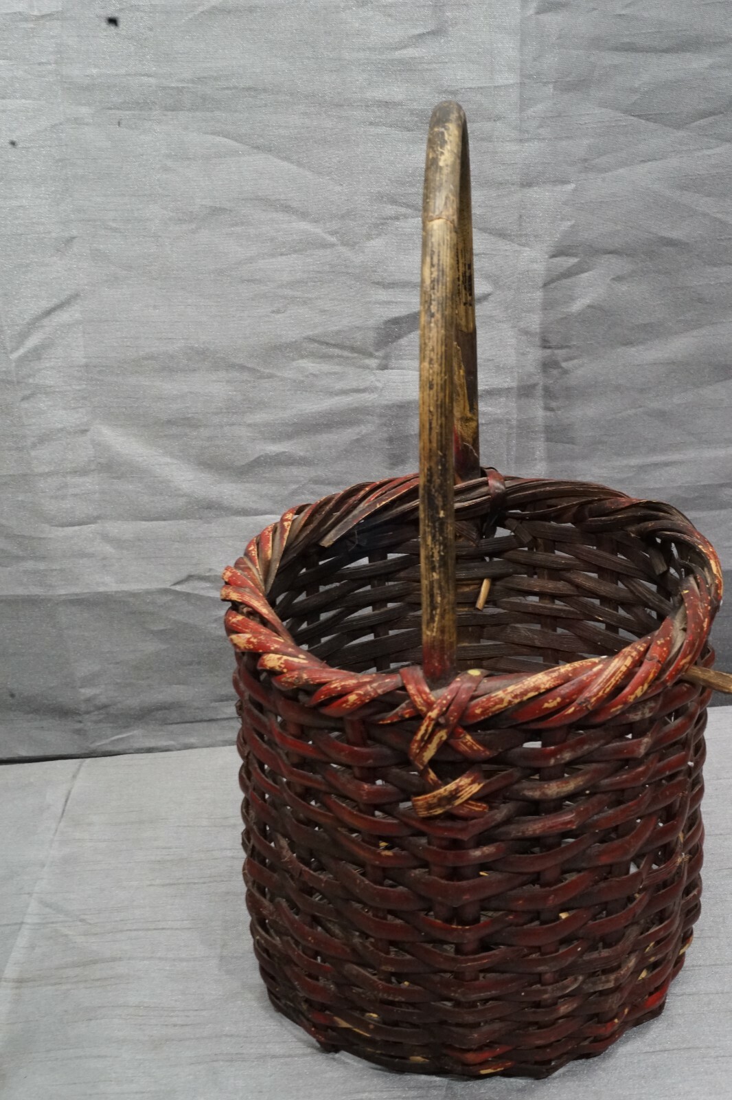 Twig Buttocks Gathering Basket Rustic 9 in. Diameter 14 in. Tall