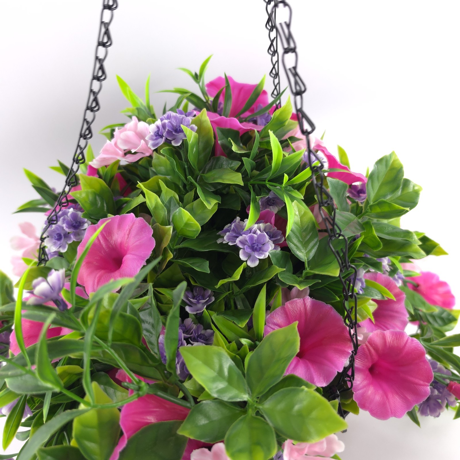 Wicker Park 18″ Cascading Multicolor Petunia and Wildflower Hanging Basket
