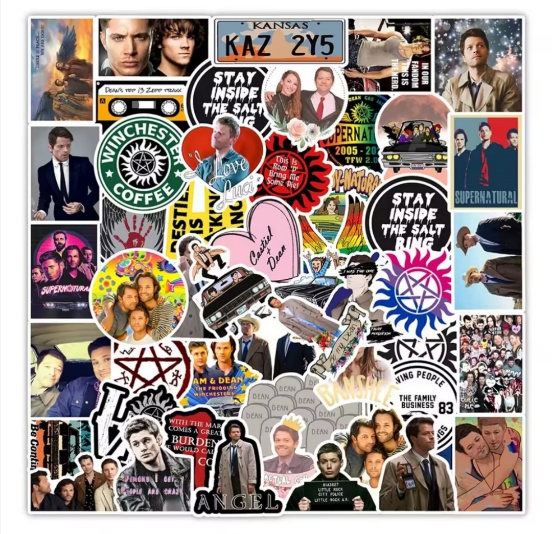 20 PCS Supernatural TV Show Stickers BRAND NEW 2nd Set