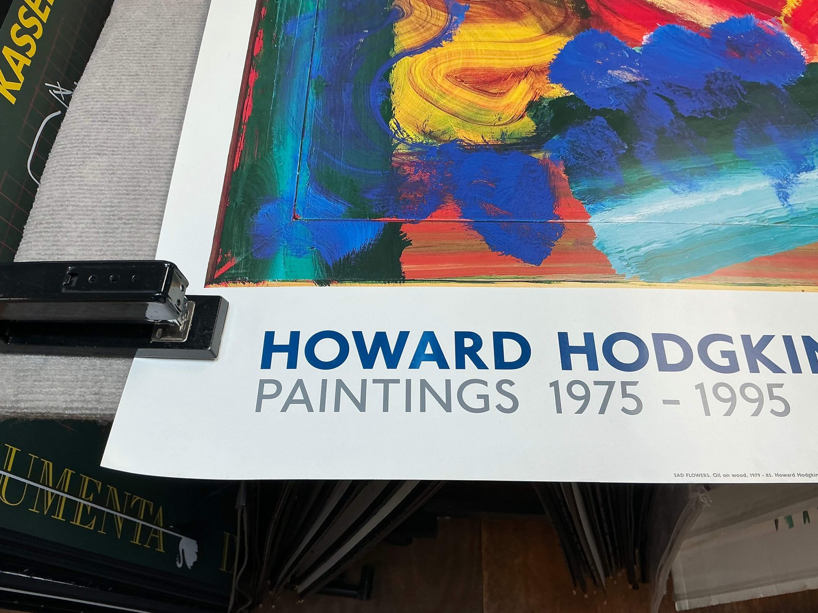 HOWARD HODGKIN Sad Flowers SIGNED 30″ x 33.5″ Offset Lithograph 1995