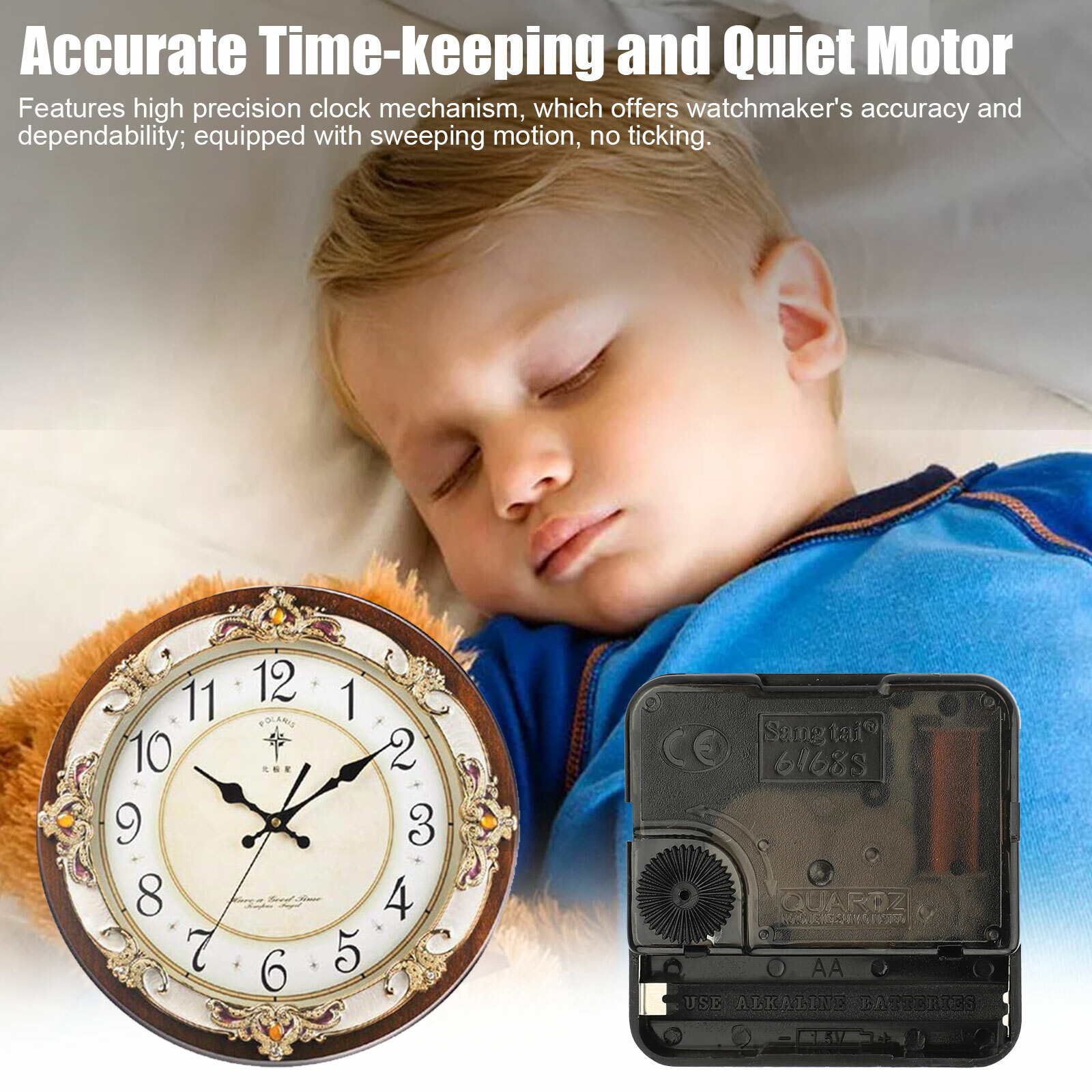 DIY Wall Quartz Clock Movement Mechanism Replacement Repair Kit Tool Parts Hands