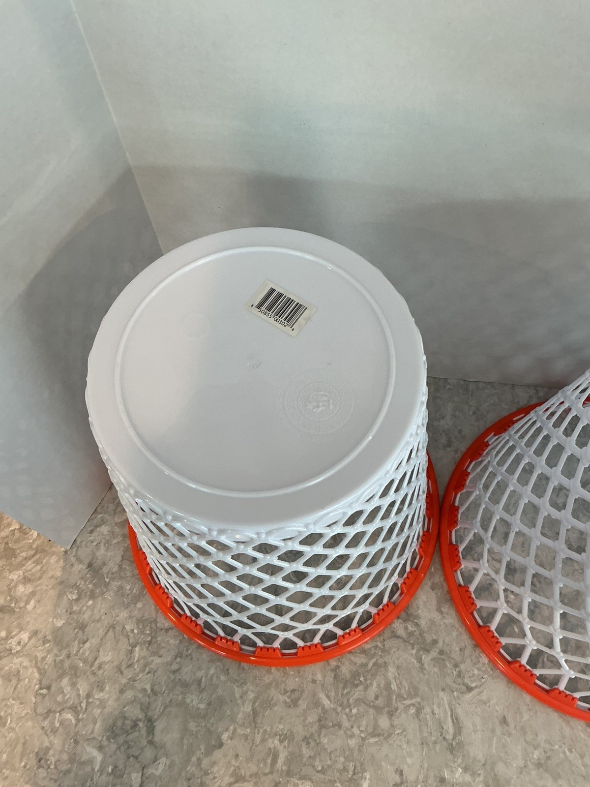 2 Hoopster Wastepaper Basketball Association Hoop & Net Basket Garbage Trash Can