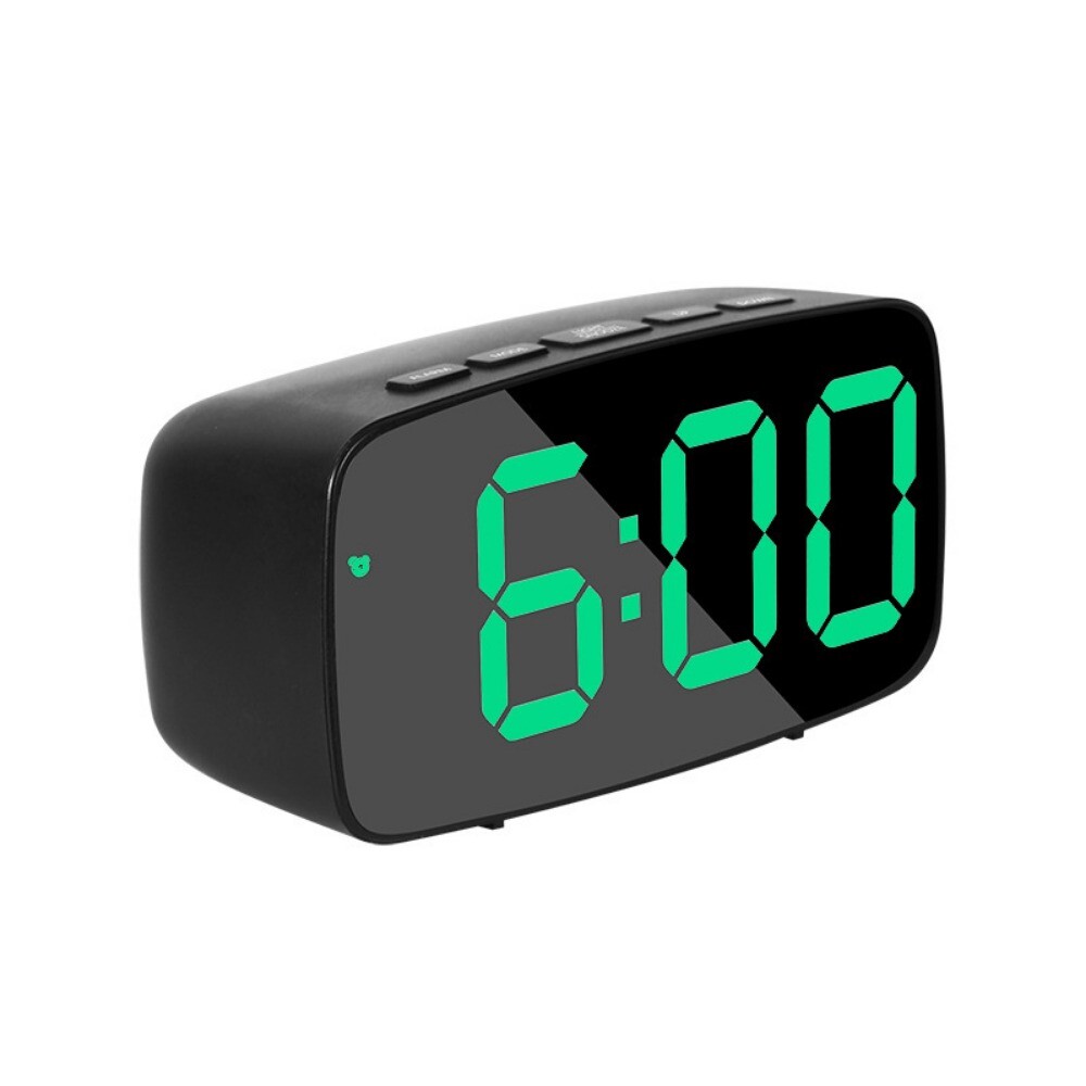 Digital LED Desk Alarm Clock USB Snooze Temperature °C/F Date Display Bedroom