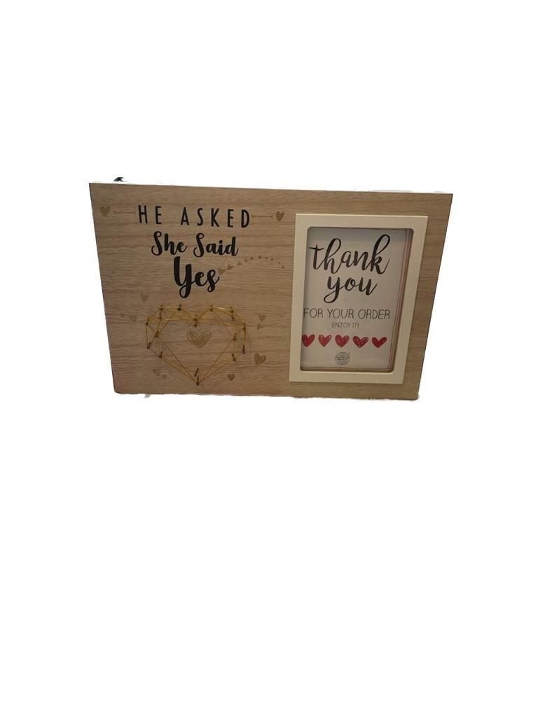 Genius Impact He Asked She Said Yes Engagement String Art Photo Frame