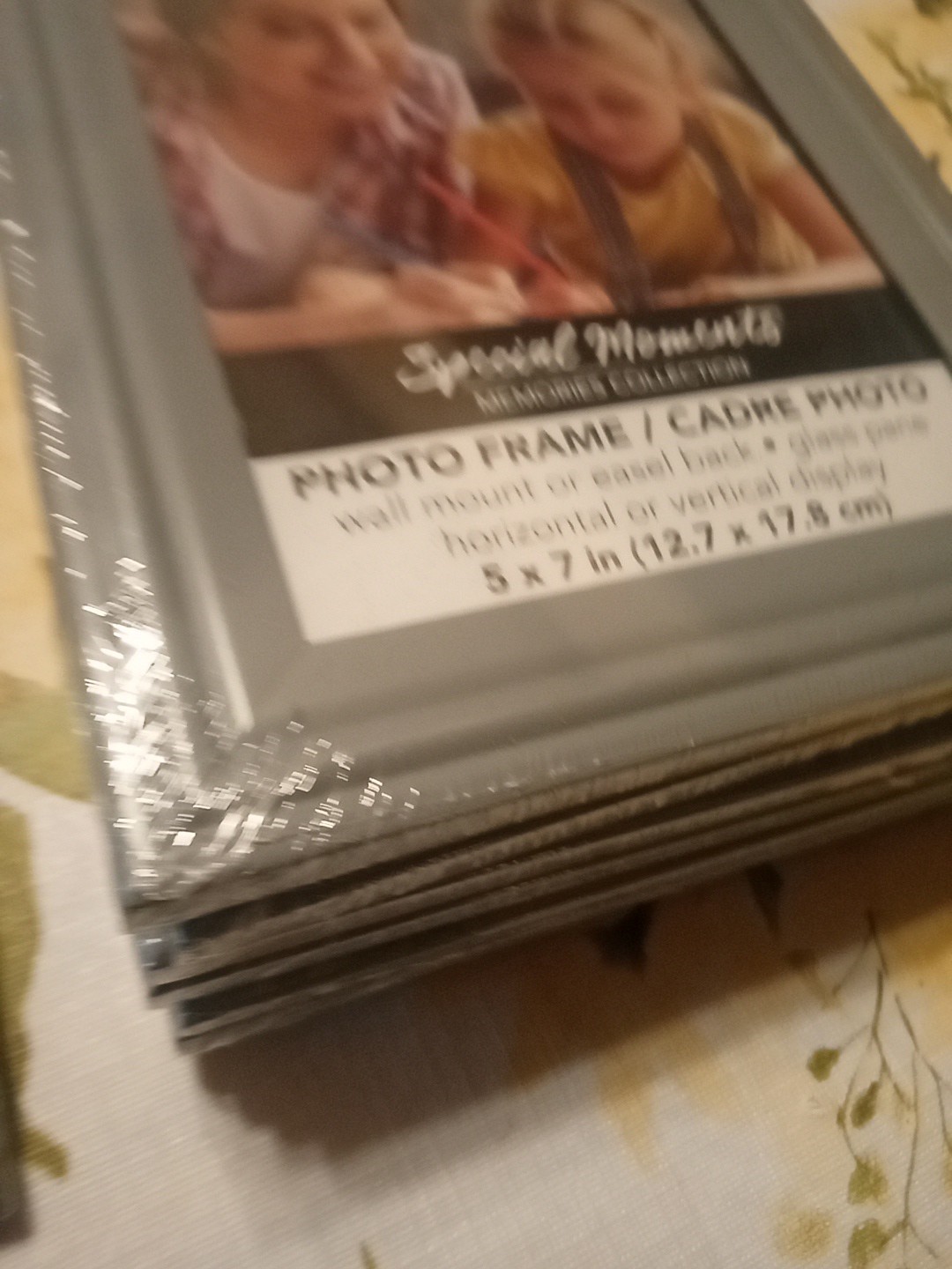 8 Photo Frames Grey Plastic Wall Hanging Or Table Top New In Plastic Wrap