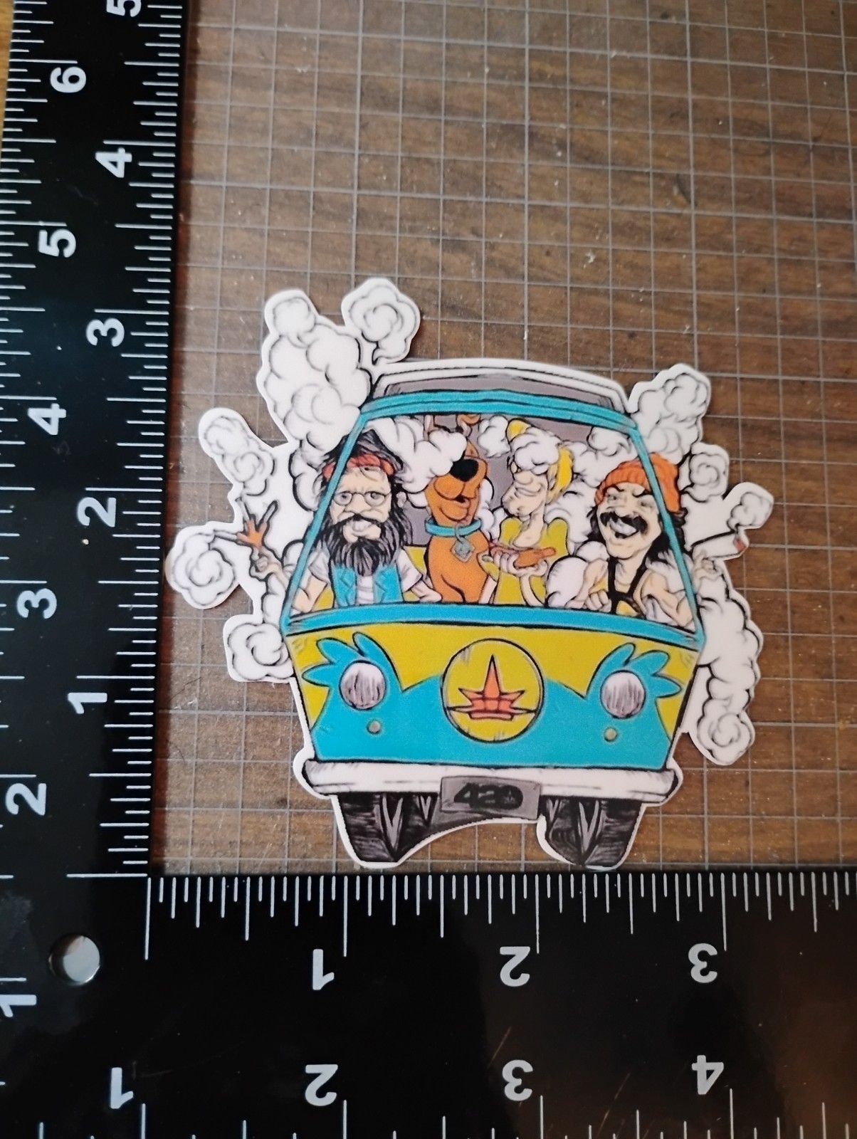 420 Scooby-Doo Mystery Machine Hot Box Funny Stoner Humor Vinyl Sticker