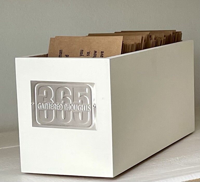 White Box With 365 Gathered Thoughts Of Love – A Card For Every Day! Great Gift!