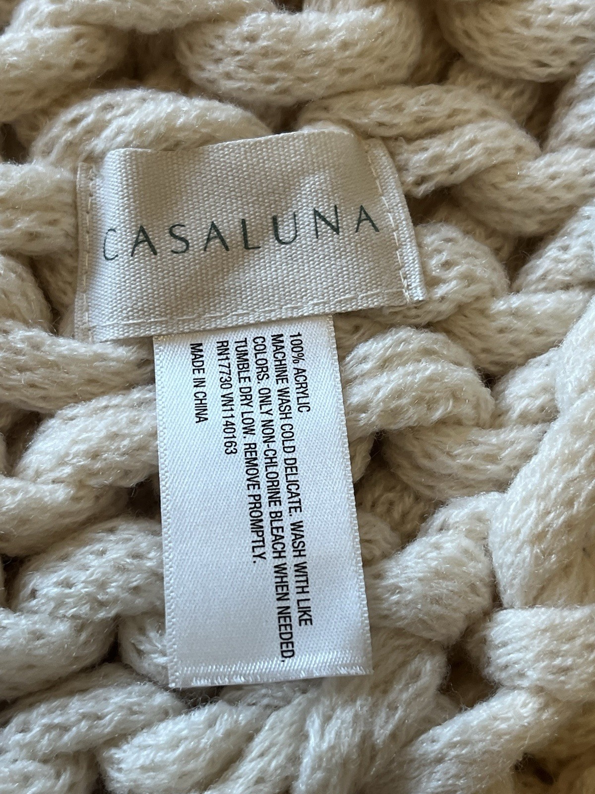 Casaluna x Target Oversized Solid Bed Throw Natural 50” x 70” ***See Description