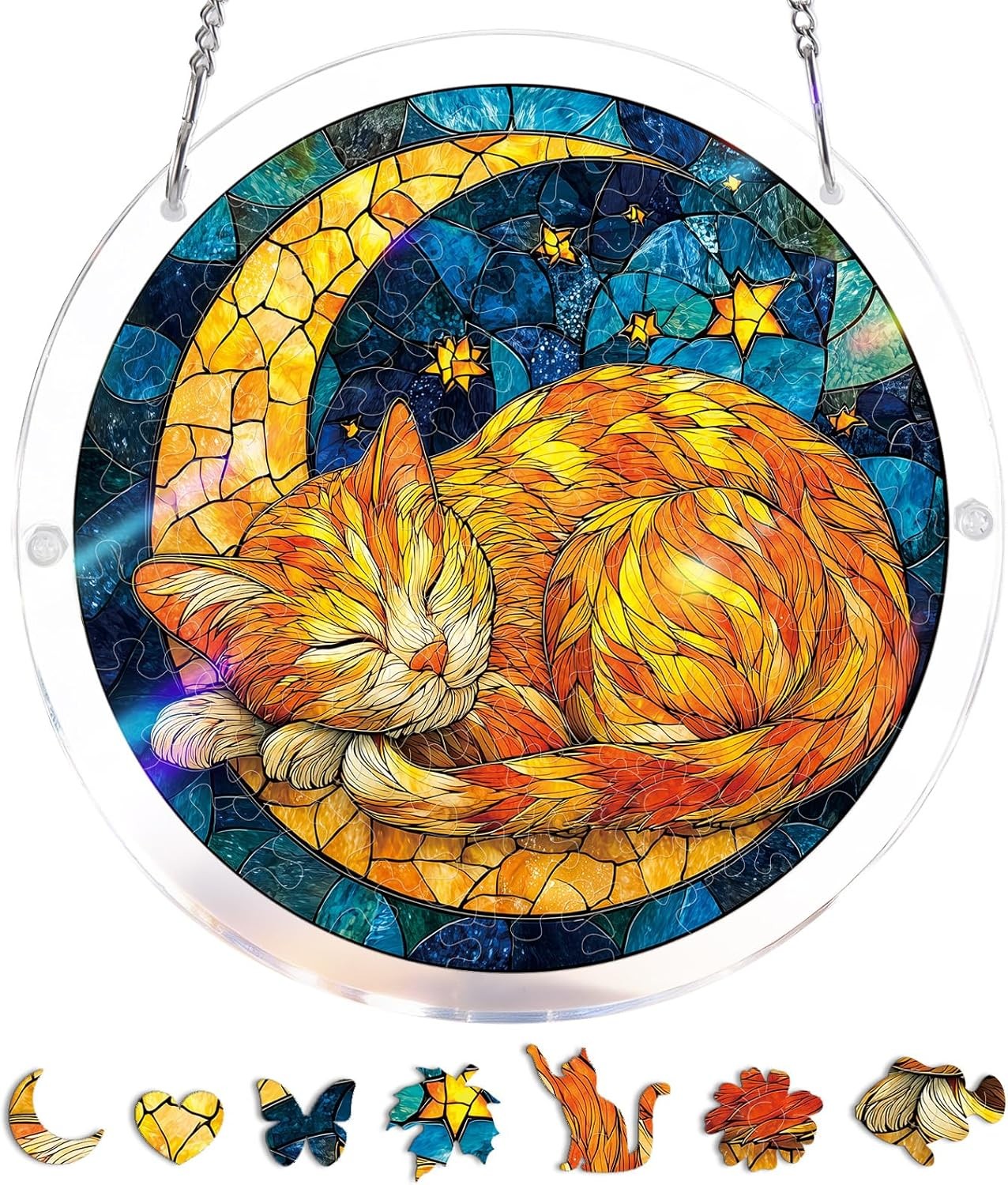 Dawn Flower Acrylic Puzzle Suncatcher Window Hanging Home Garden Decor