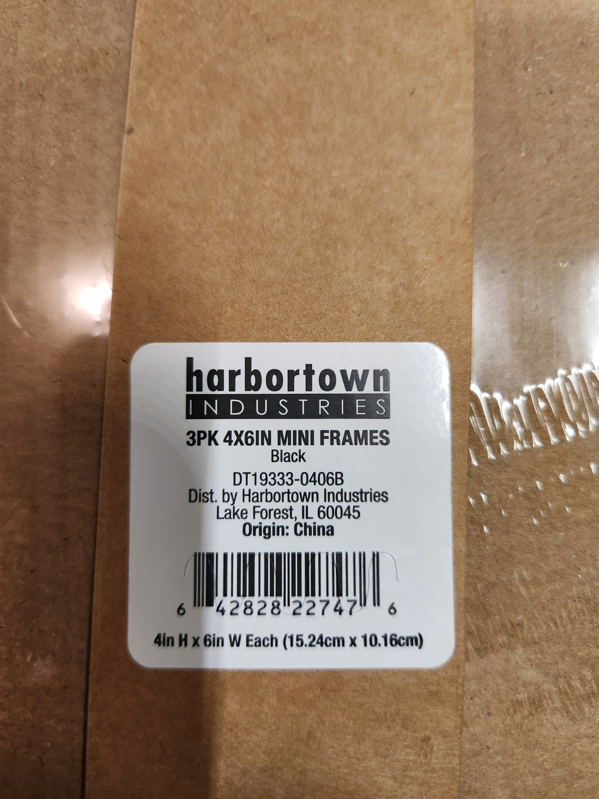 Harbortown 4x6in Mini Frames Black 3pk – Lot Of 3 (9 Total)