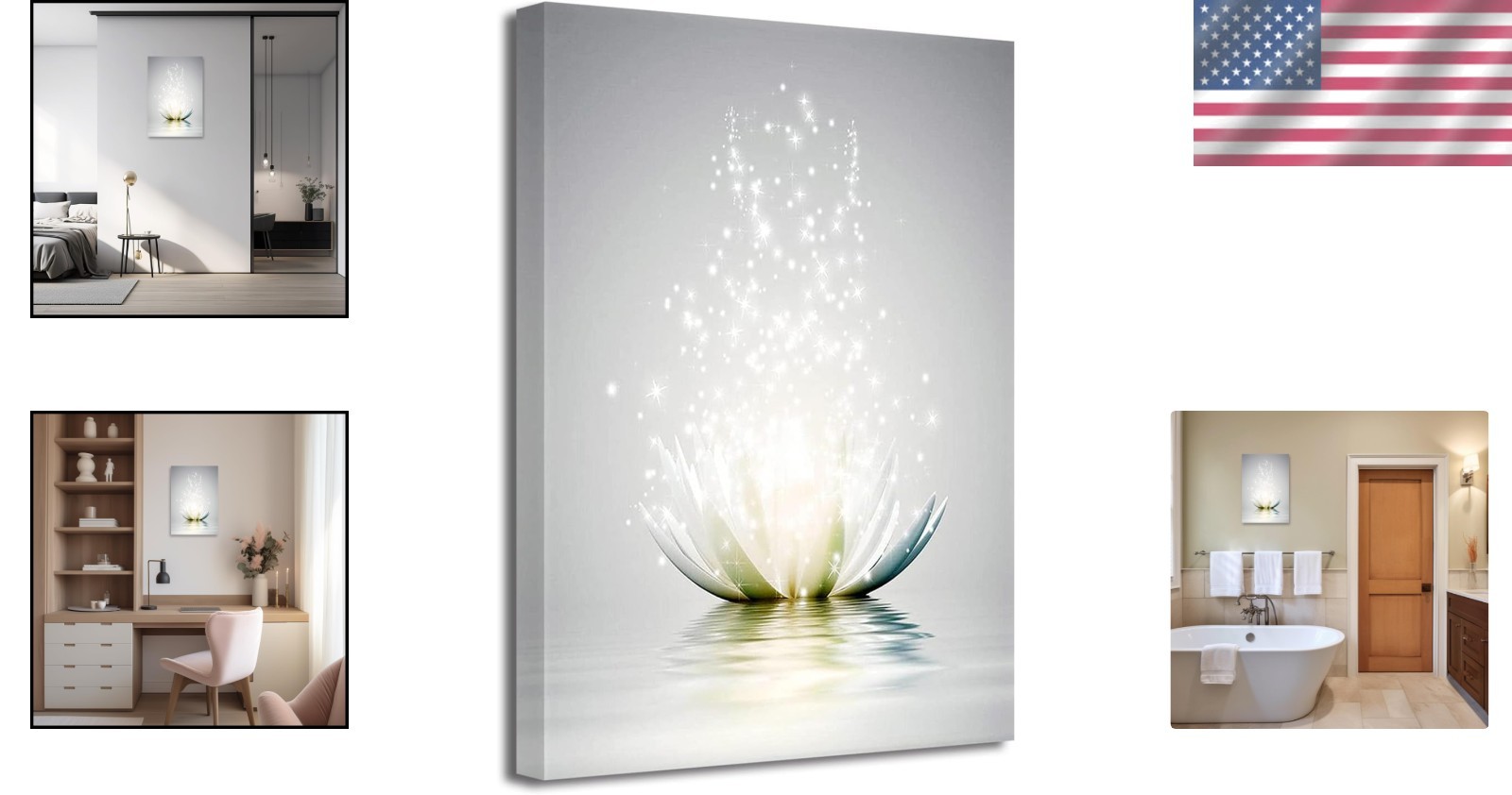 Stylish Abstract Zen Canvas Wall Art – Framed 12x18in Perfect for Home Decor