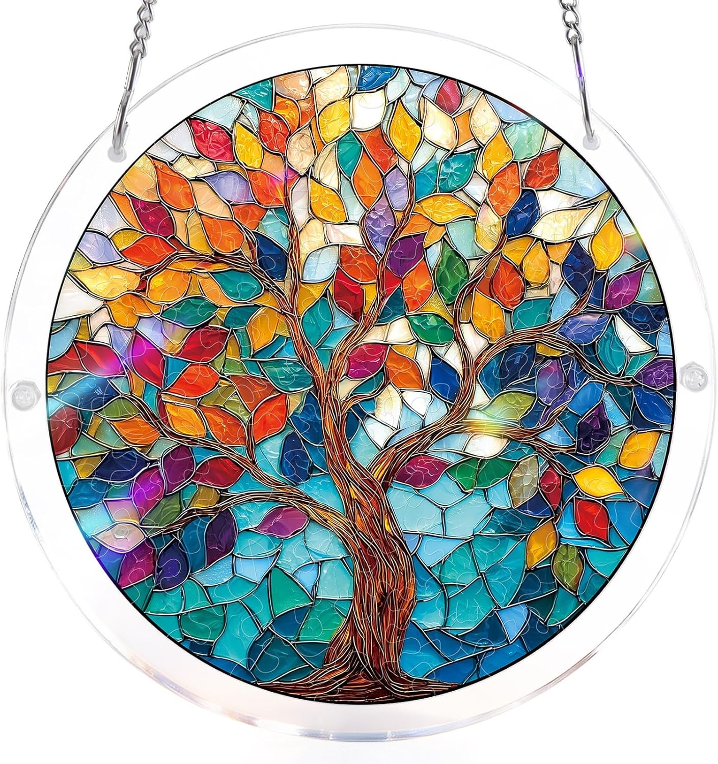 Dawn Flower Acrylic Puzzle Suncatcher Window Hanging Home Garden Decor