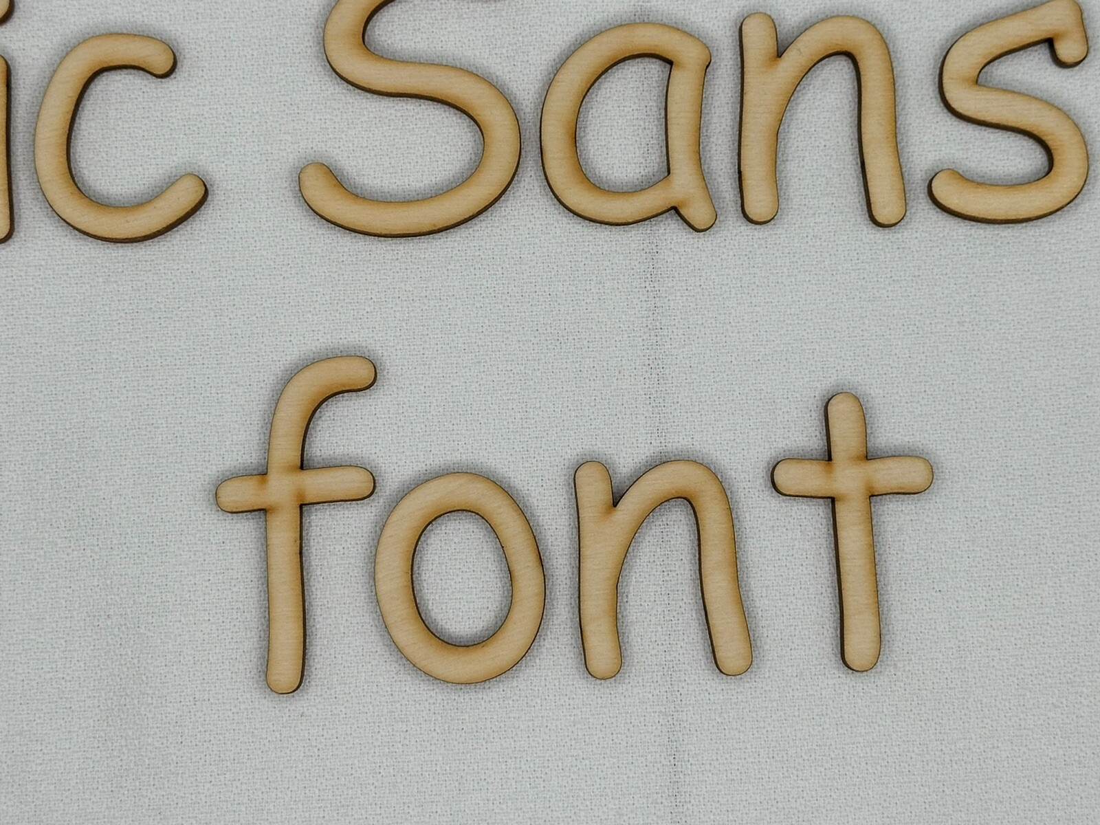 Laser Cut Unfinished Wood Letters or Numbers Comic Sans MS Font Craft Cutout