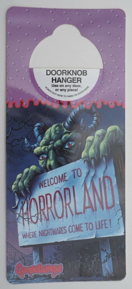 Vintage RARE 1990s Antioch Door Knob Hanger Goosebumps “Welcome to Horrorland”