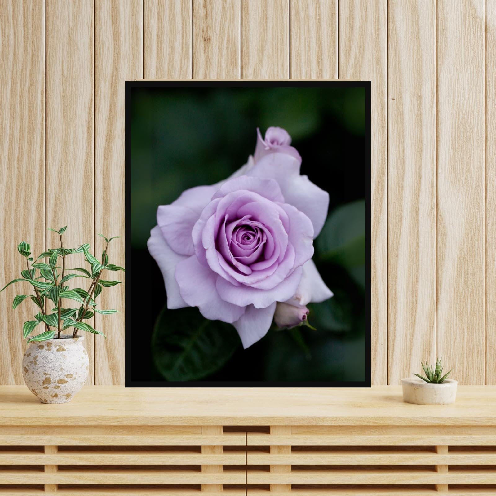 Rose Blue Bijou Poster – Elegant Floral Wall Art Print for Home Decor Unframed