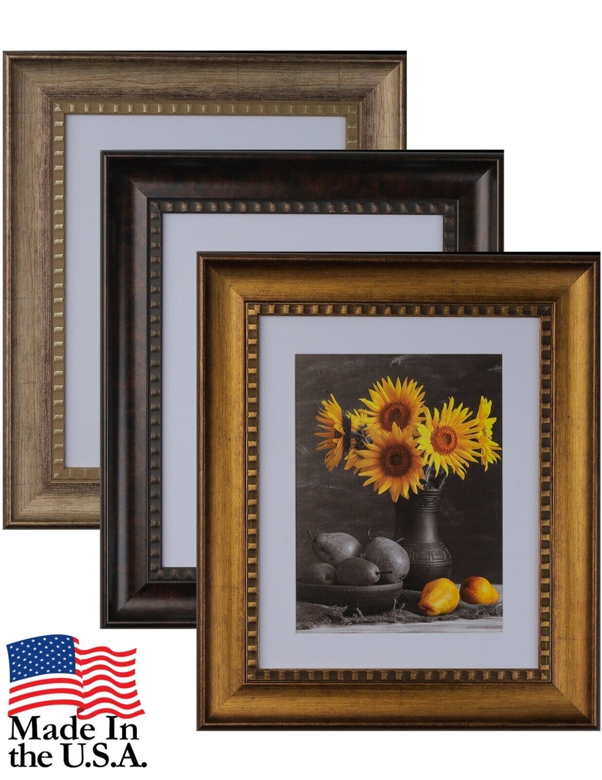3-1/2″ A. Gold Picture Frame 11×14 12×18 16×20 24×36 30×40 36×36+ 1972-085T