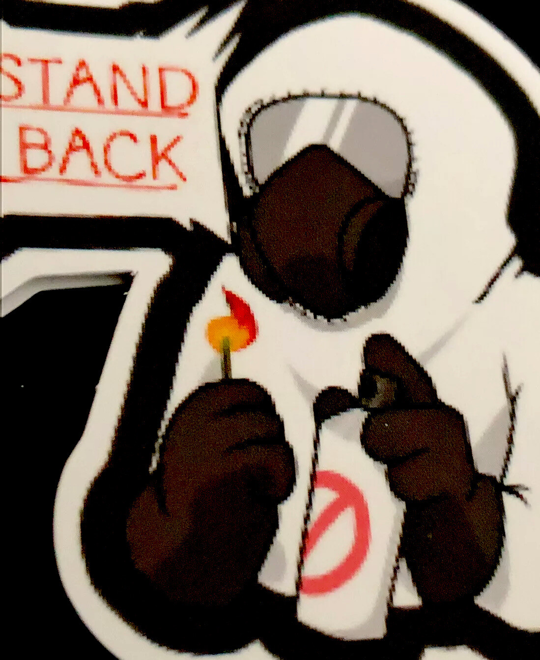 VIRUS STICKER 2020 “STAND BACK PLEASE“ 2 1/2“ X 2 1/4“ PROTECT YOURSELF!