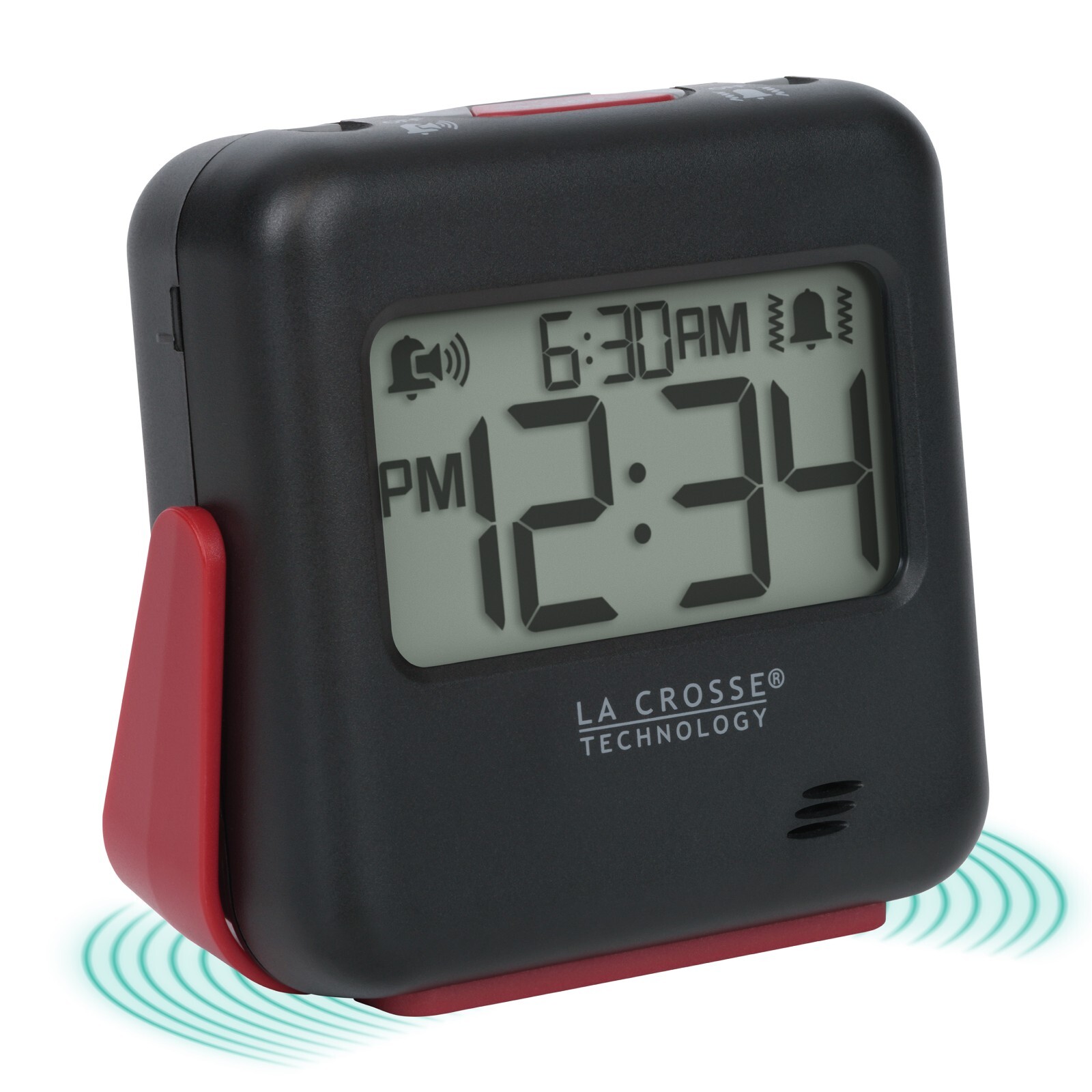 617-147 La Crosse Technology BUZZ Vibration Battery Powered Digital Alarm Clock