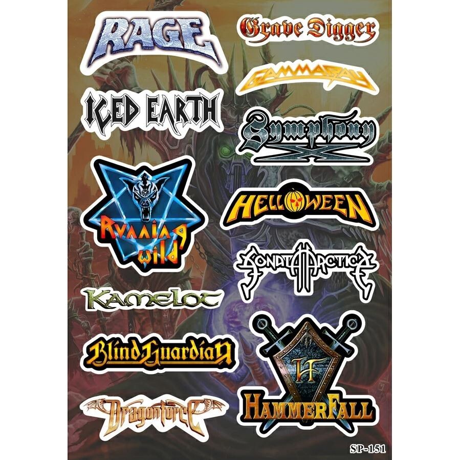 Power Metal Sticker Pack | Blind Guardian Helloween Rage HammerFall Grave Digger