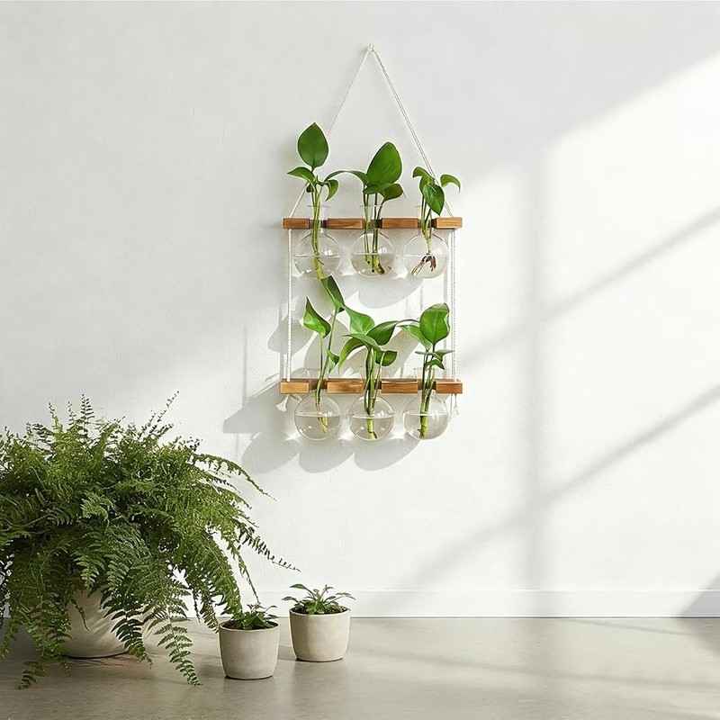 Propagation Station Wall Planter Glass Vases Hanging Planter Home Decor Gifts US