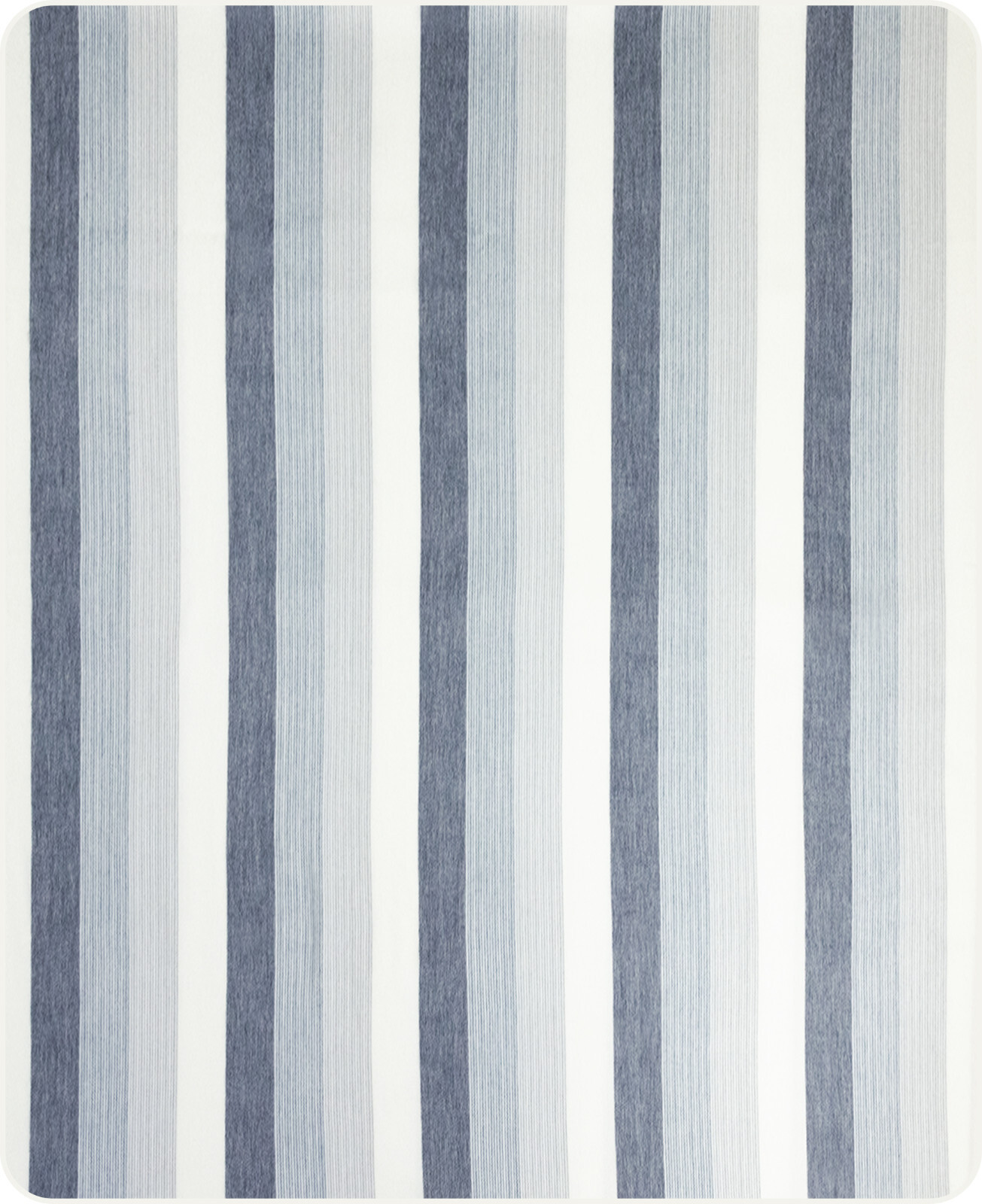 COSY SOFT ALPACA WOOL BLANKET 95” X 65” SERENE STRIPES IN SHADES OF GRAY