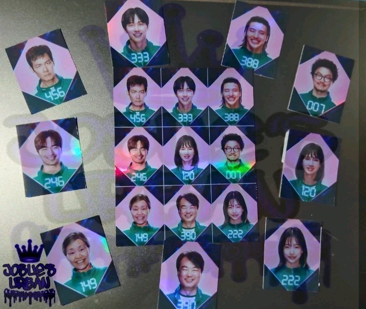 10pcs Squid Game 2 Holographic Stickers
