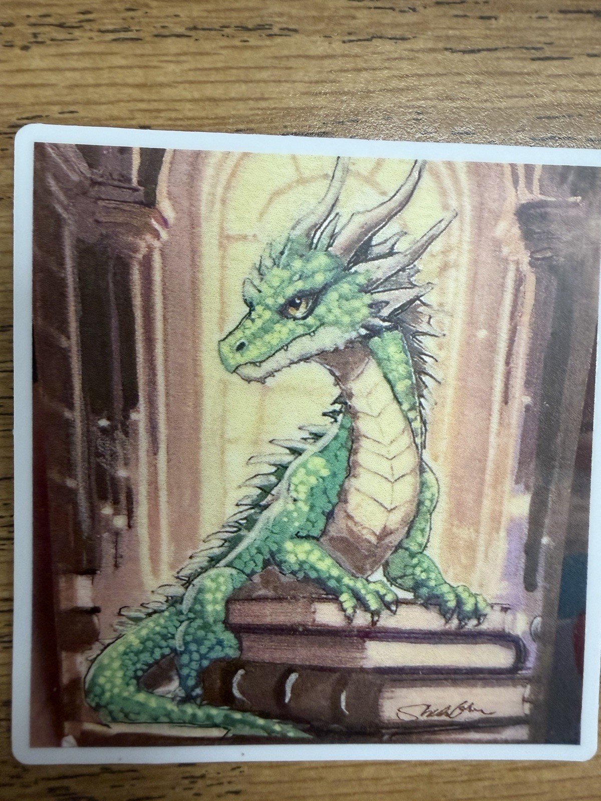 Literate Dragon Reproduction Of A Painting By Sheila Lofgreen