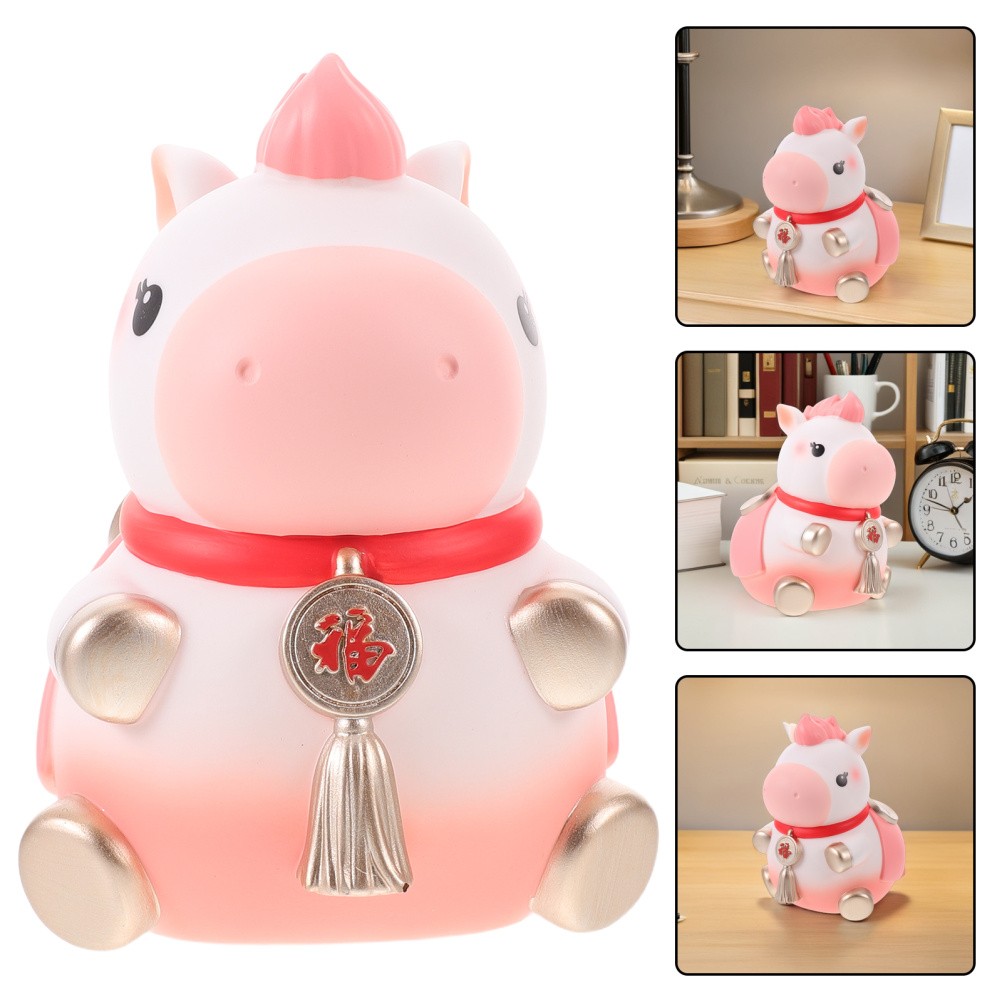 Prosperity Horse Statue Feng Shui Home Decor Coin Saving Money Bank
