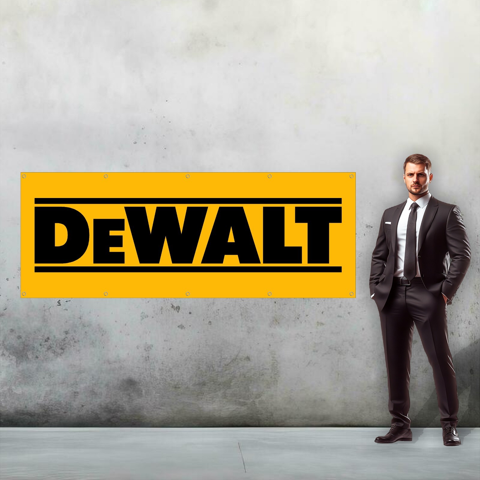 DEWALT TOOLS Vinyl Banner 36in x 96in – Mancave Garage Shop Wall Art Banner