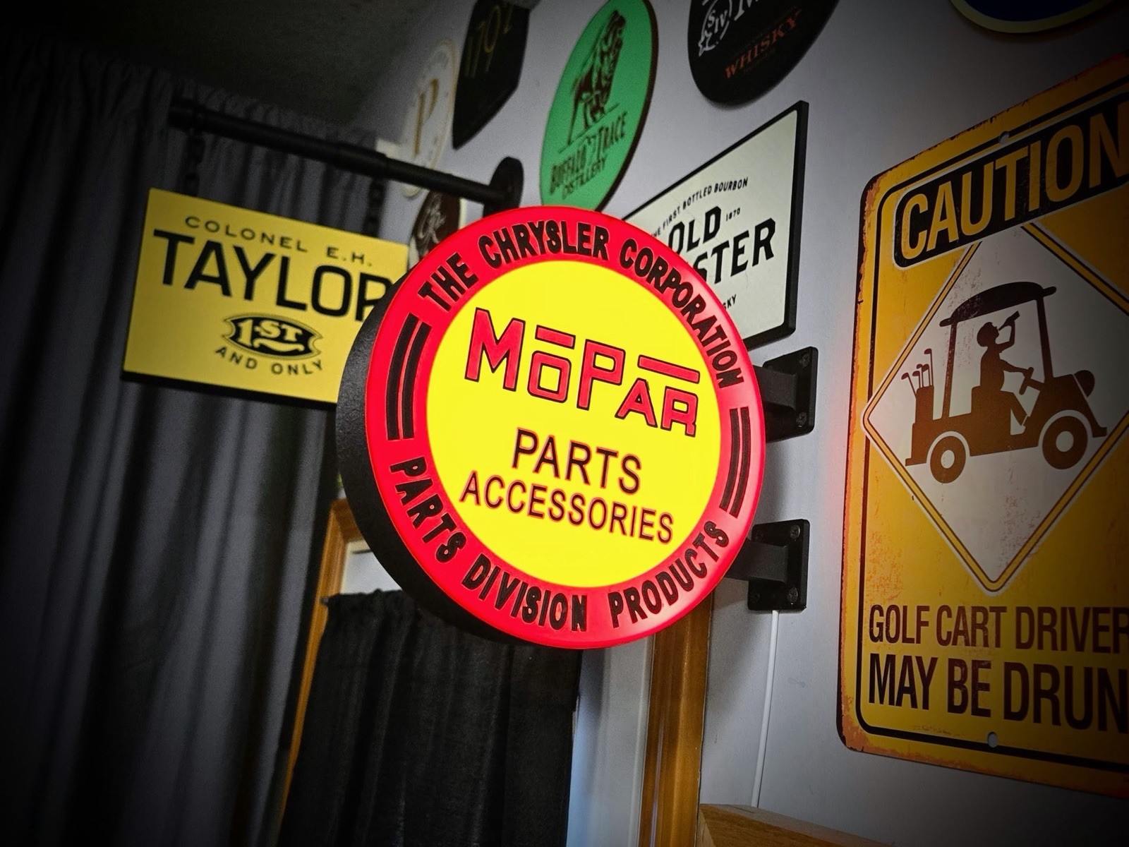 Mopar Parts Accessories Round LED Light Box | Double Sided RGB Option