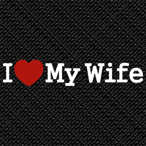 I LOVE MY WIFE HEART FAMILY YOGA PANTS HOT SEXY VINYL DECAL STICKER (ILMW-02)