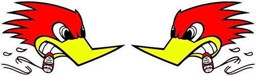 Hot Rod Bird Right & Left Small – Sticker – DIe Cut Vinyl – Bright Print Sticker