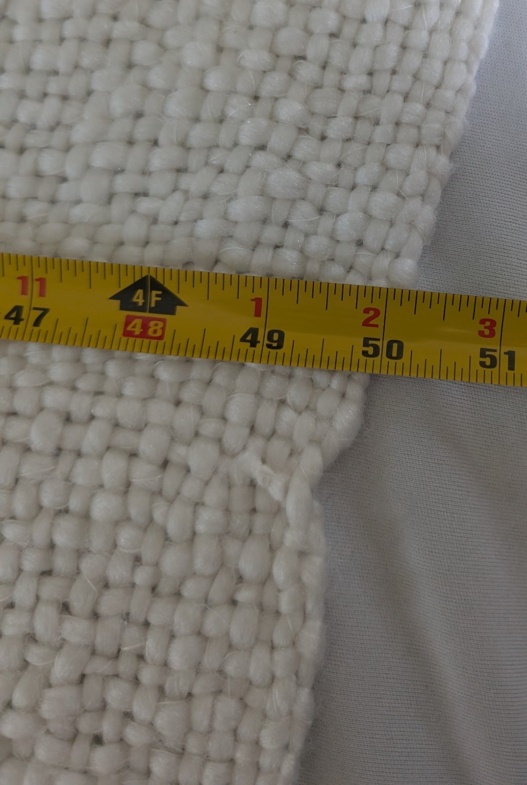 Pier 1 throw blanket textured chenille nubby fringe soft white 50×64” neutral