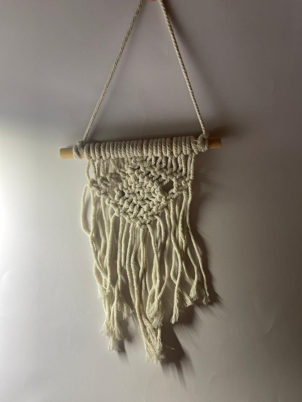 Handmade Macrame Wall Hanging – Boho Woven Tapestry Decor – Natural Cotton Rope