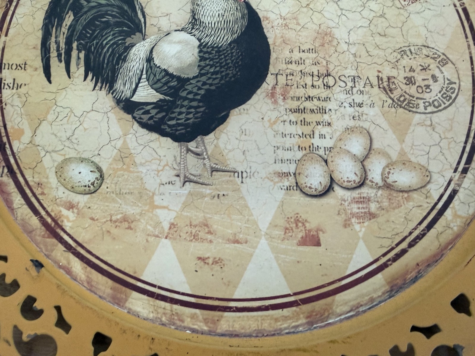 Set of 2 Cuisine & Co 12.5″ Cutout Plate Sign Chickens Retro Farm Country Decor