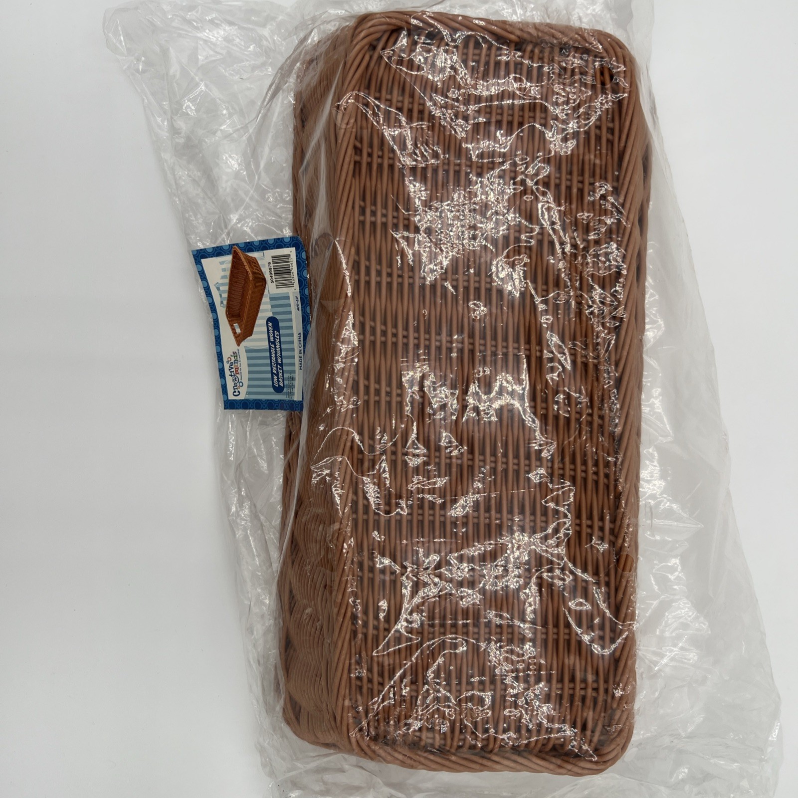 Creative Minds Woven Basket Durable Plastic 18 By 9 Inches Rectangle￼