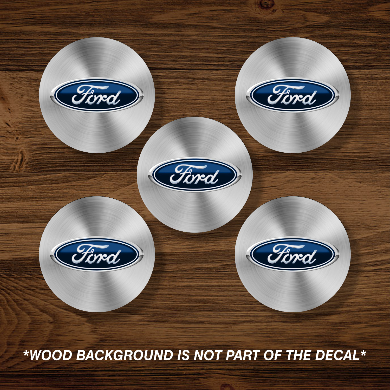 Ford Wheel Center Cap Overlay x5, Vinyl Decal Sticker
