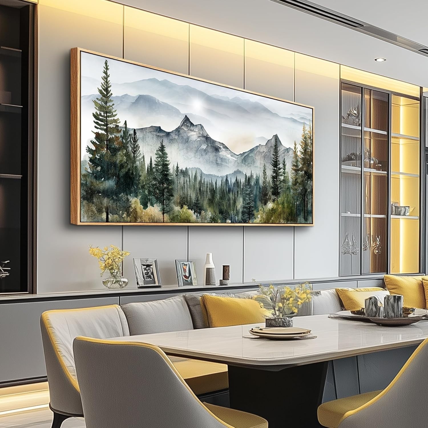 Wood Framed Wall Art For Living Room Large Wall Decor For Office Bedroom Pict…