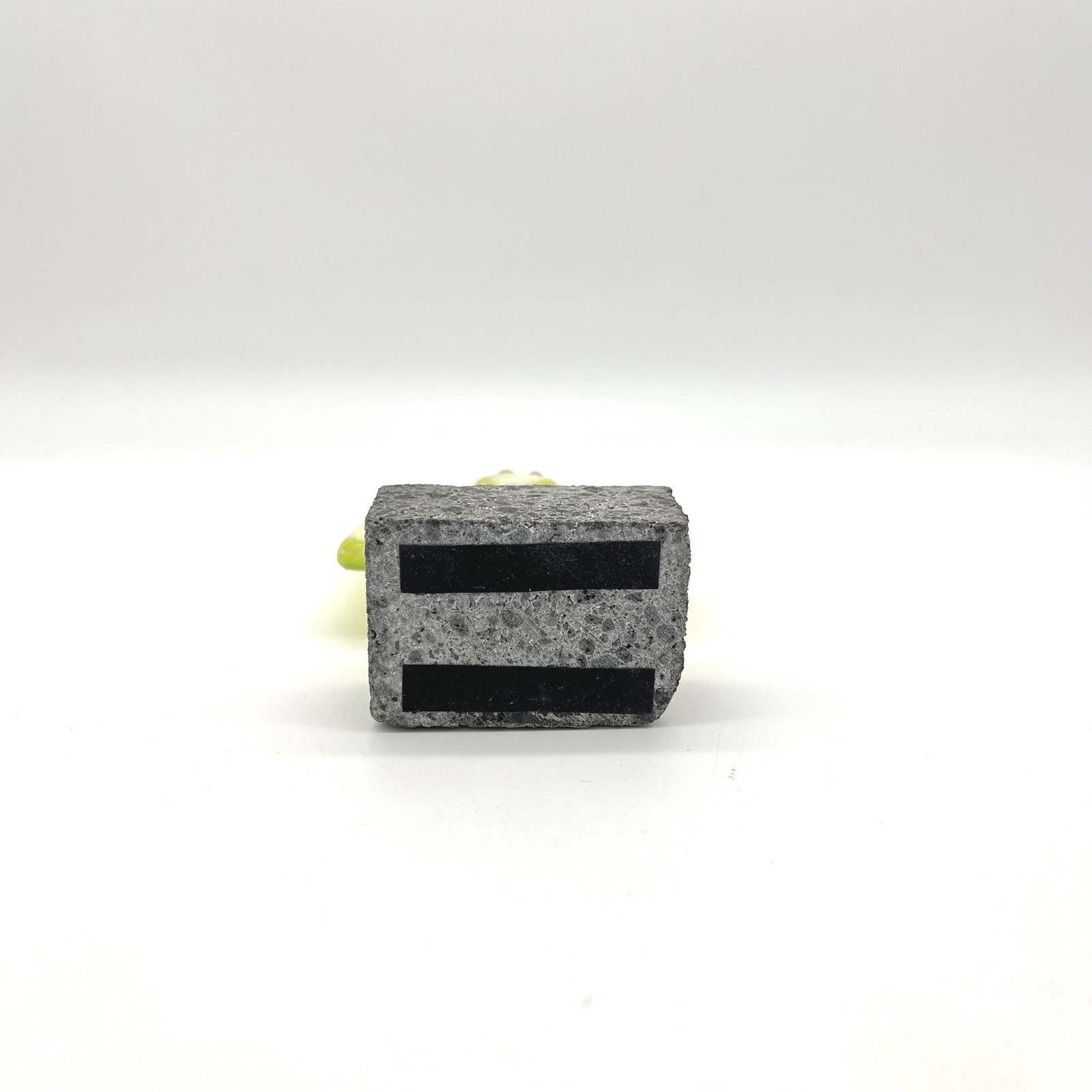 Fused Art Glass Sheep Figurine Sculpture Modern Farmhouse Tabletop Decor Yellow
