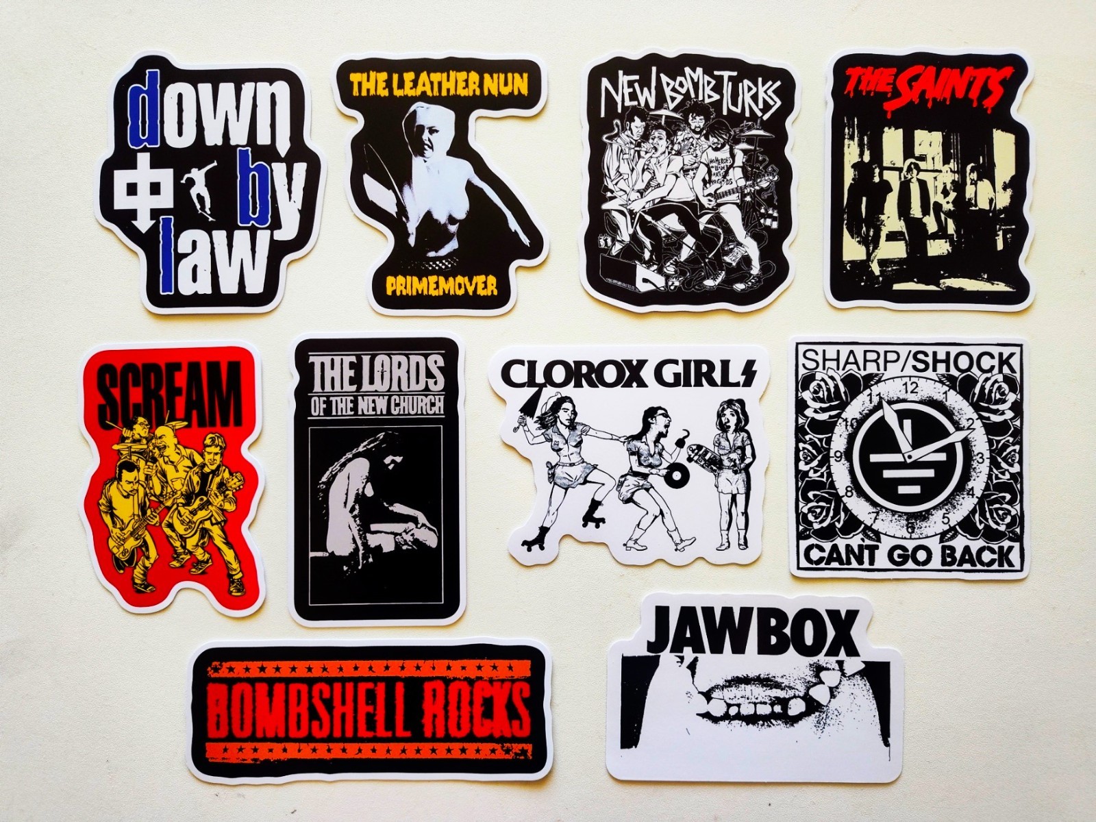 Punk Rock Sticker Pack (10) Set 35 Jawbox Clorox Girls Scream Saints Down By Law