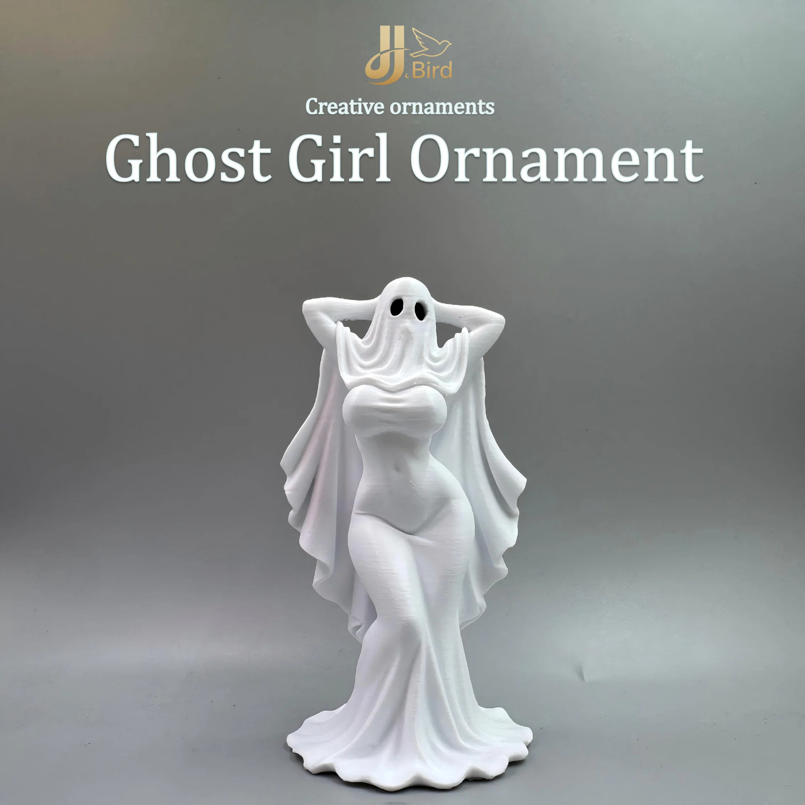 Ghost Girl Figurine Gothic Statue Sexy Spirit Woman Decor 5.1in Halloween