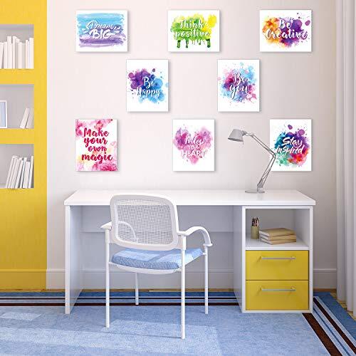 9 Pack Motivational Wall Art Inspirational Quote Posters Wall Decor