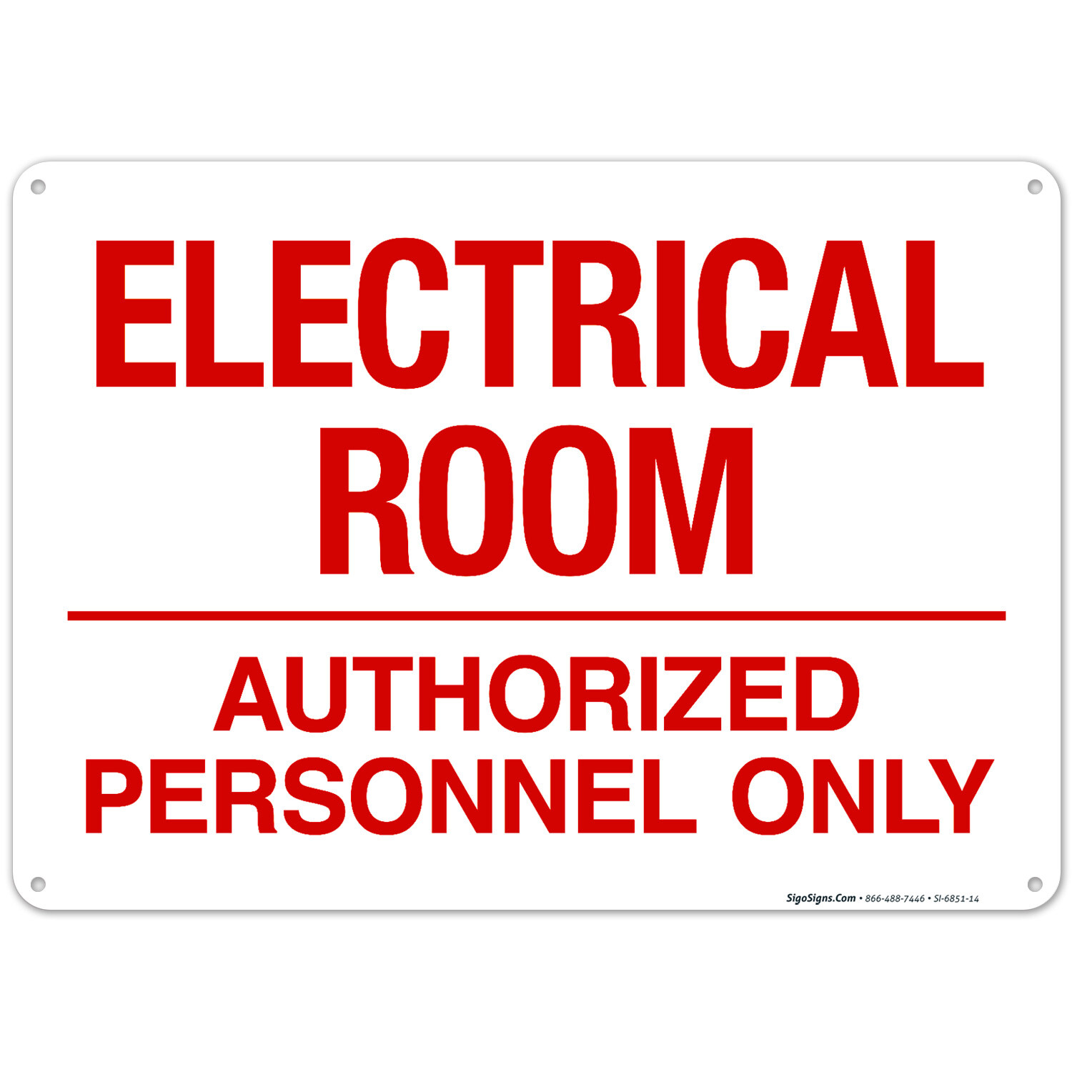 Electrical Room Sign, (SI-6851)