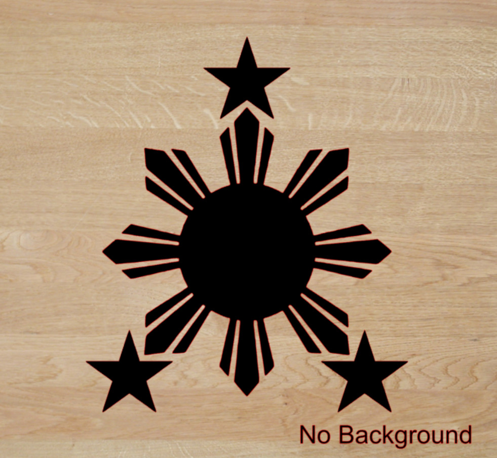 Philippines Sun Star Decal PICK SIZE COLOR Vinyl Sticker Car Wall Filipino Flag