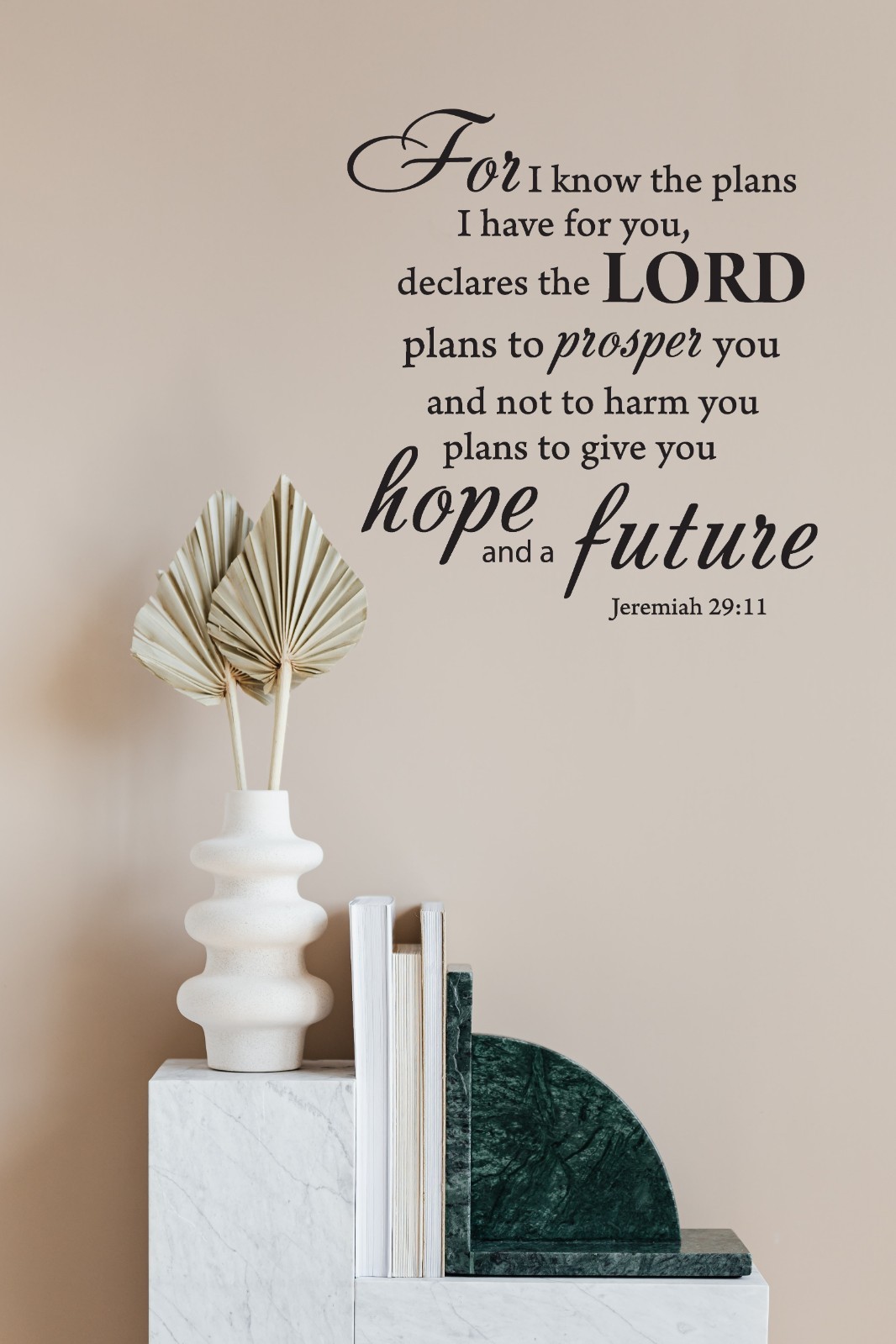 Jeremiah 29:11 Quotes Sayings Words Art Decor Lettering Vinyl Wall Bible Verse