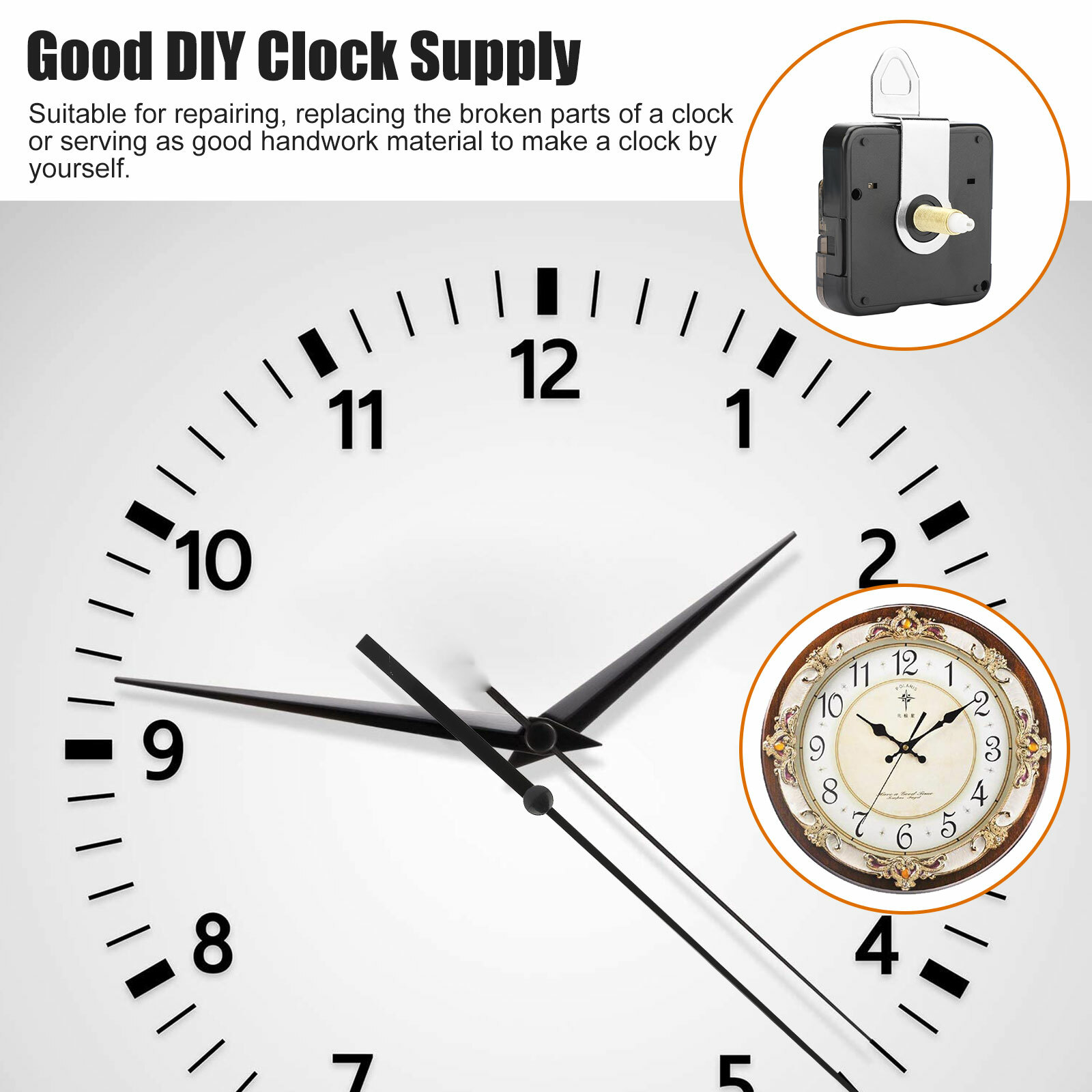 DIY Wall Quartz Clock Movement Mechanism Replacement Repair Kit Tool Parts Hands