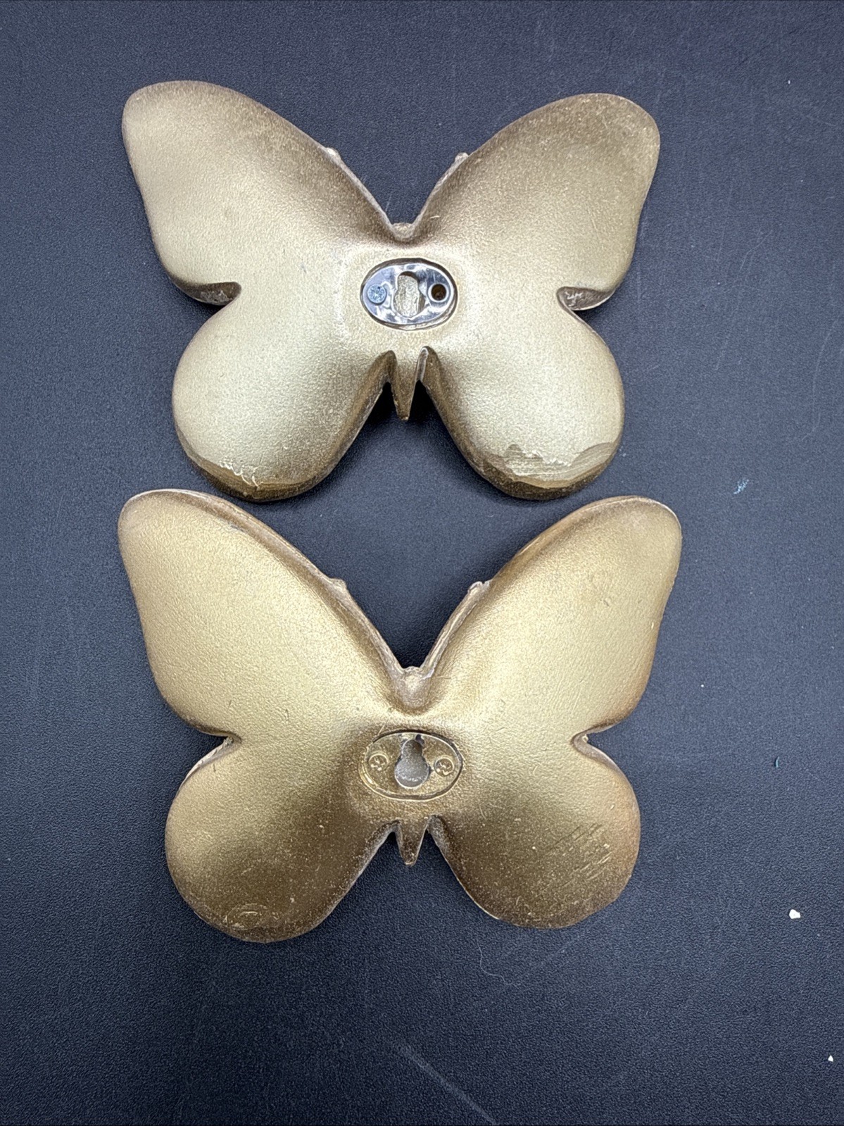 Set Of 7 Resin Plastic Gold Butterfly Wall Hanging Art